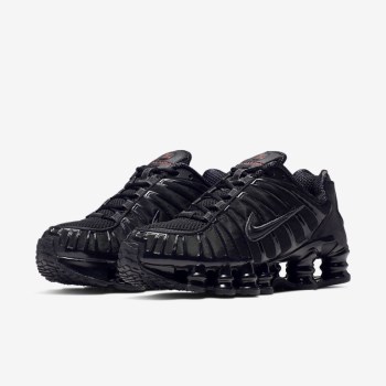 Nike Shox TL - Női Utcai Cipő - Fekete/Metal/Narancssárga/Fekete